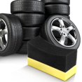 thumbnail image 4 of 5x Aplicador de espuma curva Yashi para lavado de neumáticos de automóviles Negro y amarillo, 4 of 5