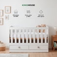 thumbnail image 2 of Cuna Colecho de Madera 2 en 1 Corral Multifuncional Color Blanco Cama Bebé con Cajones, 2 of 8