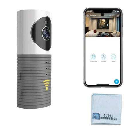 eCostConnection HD Wi-Fi Wireless Camera for Home Security, Baby, Pet Monitor Surveillance with Motion Detection, Microphone, Speaker Infrared LED Night Vision and Micro SD Slot for Local (Best Local Storage Security Camera)