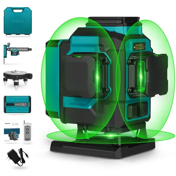 Laser Level Takamine 3x360°, 12 líneas, autonivelante con control remoto