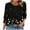 01 Black, variant on Fewfanhot Womens Tops Casual Fashion Tops 3/4 Sleeve T-Shirts Cute Crewneck Basic Business Tees Blouses