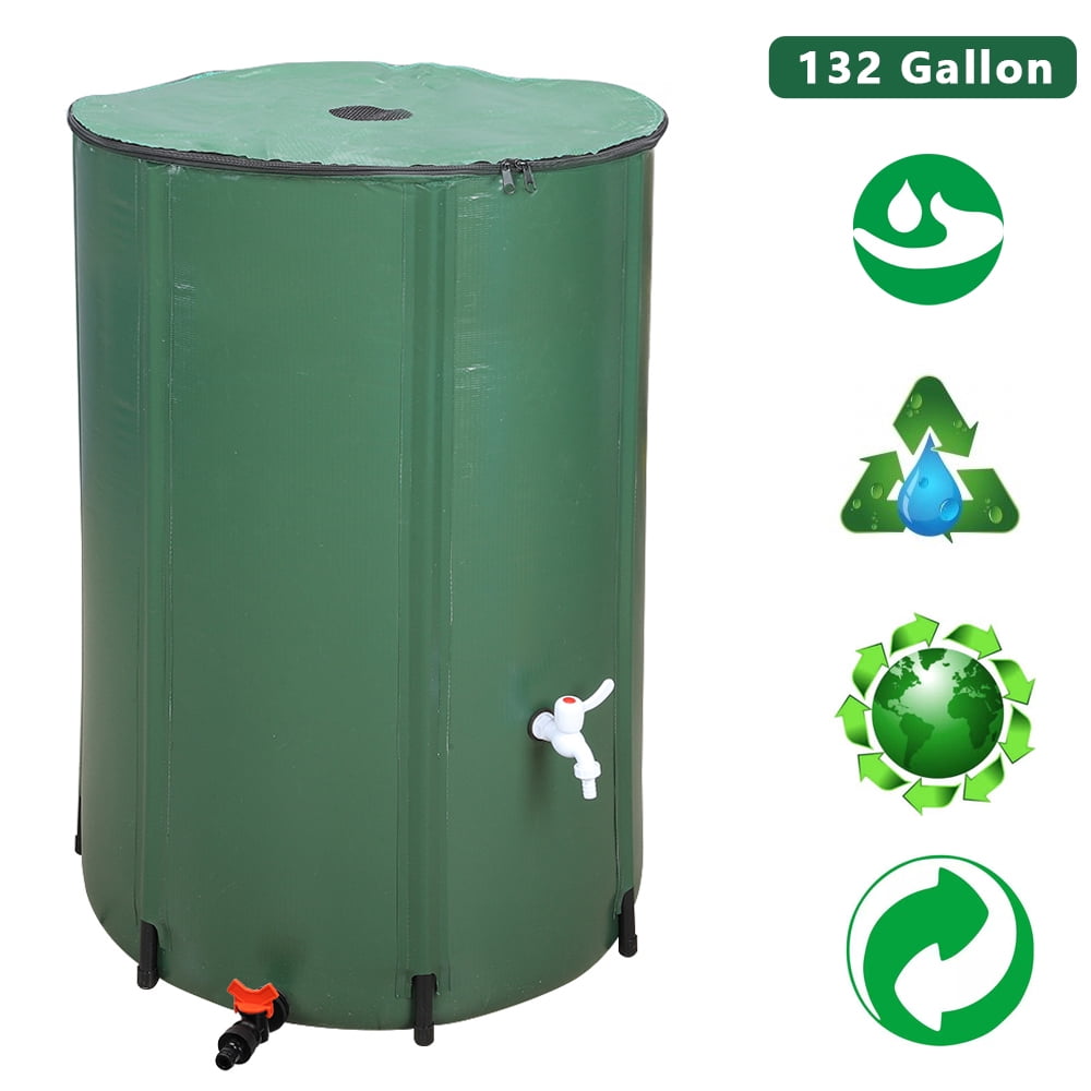 Ktaxon Rain Barrel Farms Water Storage Saver Green 132 Gallon