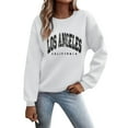 thumbnail image 1 of Kcodviy Chandail en Molleton Graphique pour Femmes Imprimé devant Cintré Col Rond Chandail en Molleton Décontracté Chandail Manches Longues Vêtements de Sport Blouse Ample, 1 of 4