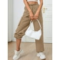 thumbnail image 2 of Chiclily Women Wide Leg Pants Lightweight Quick Dry Cargo Sweatpants with 4 Pockets, Khaki L, 2 of 7