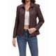 thumbnail image 1 of Chaqueta de Piel Sintética para Mujer, Estilo Motociclista, con Cremallera, Ideal para Salir. Café XXL, 1 of 10