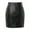 Black, variant on YOUSNH Women's Black Leather Skirts High Waisted High Side Slit Bodycon Mini Skirts Women Skirt Black S