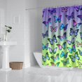 thumbnail image 2 of Gradient Color Butterfly Pattern Shower Curtain 84"x72" ,Bathroom Decorative Shower Curtains Set with 12 Hooks,Modern Waterproof Washable Shower Curtain, 2 of 6