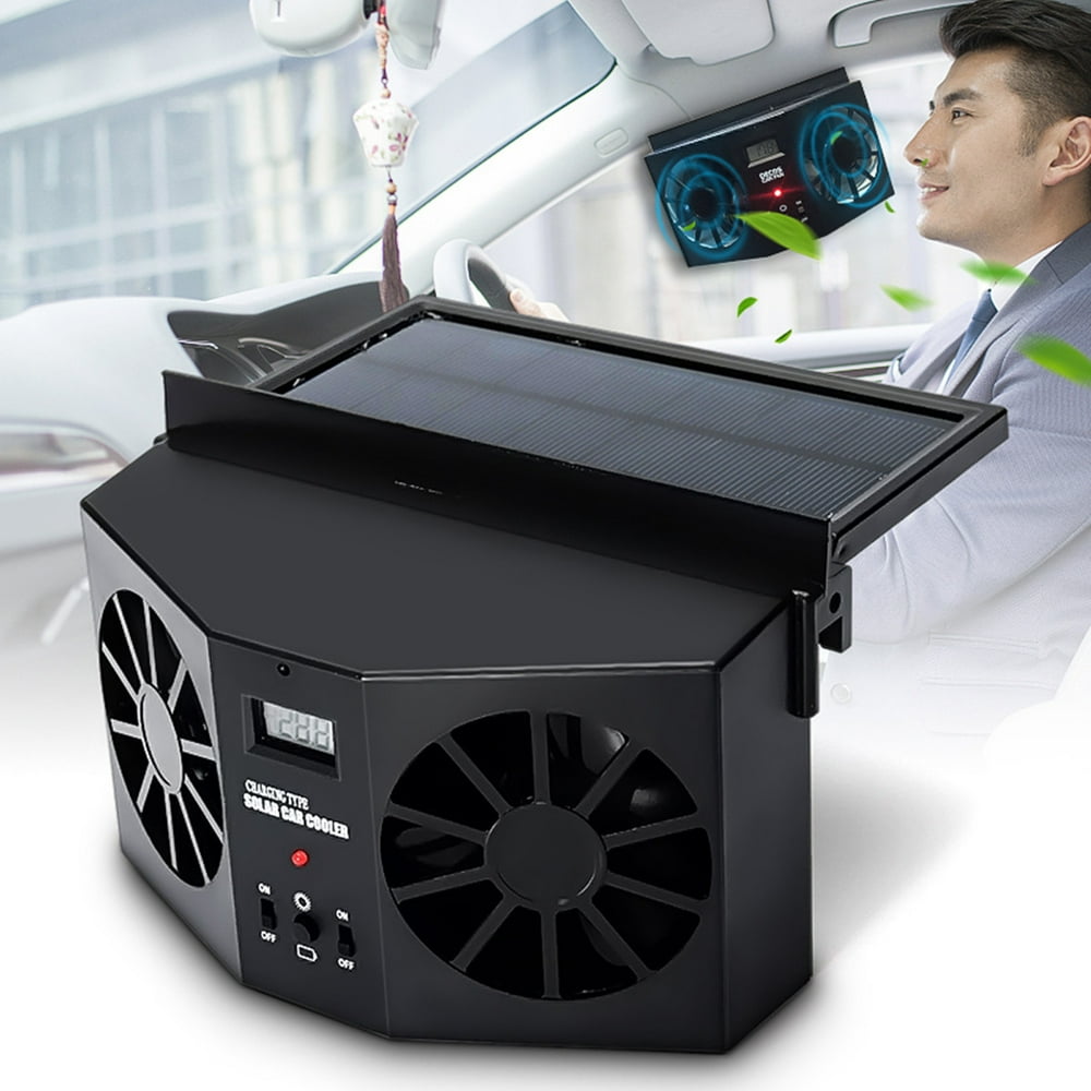 Car Auto Vehicle Solar Sun Powered Cooling Fans Radiator Car Auto Vehicle Solar Sun Powered Cooling Fans Radiator