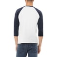 thumbnail image 2 of Hat and Beyond Mens Premium Baseball 3/4 Sleeve Raglan T-Shirt with Two Tone Contrast, 2 of 6