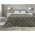 thumbnail image 1 of Classical Down Alternative Comforter, Pattern of Vertical Streaks Waves in Nostalgic Tones and Traditional Feels, Microfiber Quilt for All Season, 5 Sizes, Dark Sepia Tan, by Ambesonne, 1 of 3
