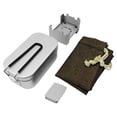 thumbnail image 4 of Ensemble de Boîte à Lunch pour Réchaud de Camping Réchaud à Combustion Réchaud de Camp Acier Inoxydable Mini Réchaud Pliant Boîte Bento pour Camping Cuisson Style A, 4 of 10