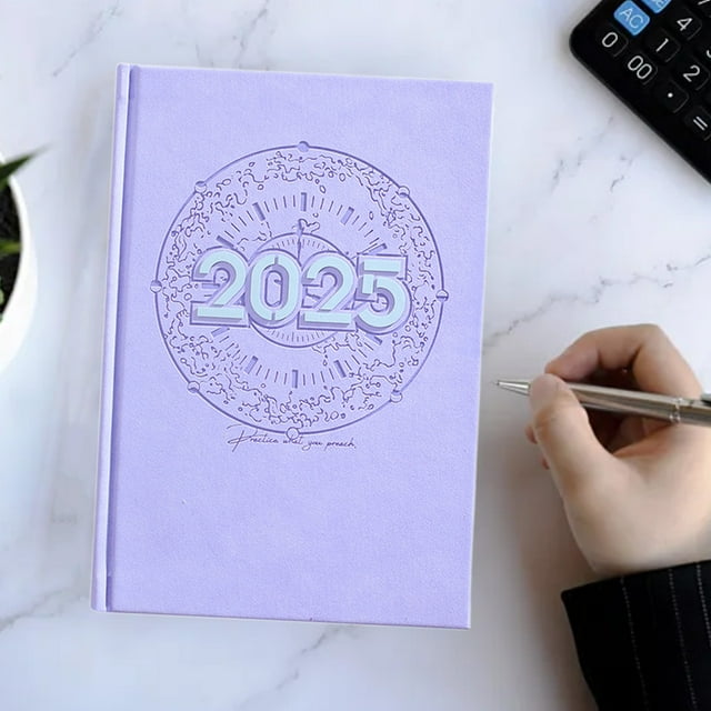 Xihbxyly Agenda 2025, Diseño de Portada Elegante, Páginas Multifuncionales, Programación, Listas de Tareas, Ligera y Portátil, Ideal para Trabajar o Estudiar, Tamaño 21 X 15 Cm