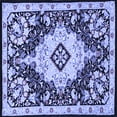 thumbnail image 1 of Ahgly Company Machine Washable Indoor Square Medallion Blue Traditional Area Rugs, 6' Square, 1 of 4