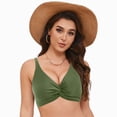 thumbnail image 3 of UAYOTSE Summer Minimalist Halter Bikini Top, Solid Color Tie Closure Swim Top, Gentle Soft Fabric for Long Lasting All Day Comfort,Sizes M, 3 of 9