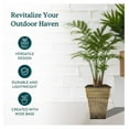 thumbnail image 6 of 18 Inch Avino Tall Square Planter - Decorative Indoor Outdoor Plant Pot for Front Porch, Deck, Patio and Home, Celtic Bronze, 6 of 6