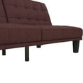 DHP Dexter Futon & Lounger, Convertible Sofa Bed & Couch, Berry