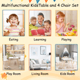 thumbnail image 4 of Smilgend Kids Wooden Table and Chairs Set, 3 Piece Toddler Activity Play Table Set with 2 Chairs, Easy Assembly, Sturdy and Durable for Arts & Crafts, Snacks, Games, White, 4 of 8