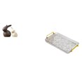 thumbnail image 1 of Estatua de cerámica,Juego de estatuas de cerámica para decoración de mesa de oficina en casa,Bandeja para servir,Bandeja de cocina rectangular con asa,Bandeja de almacenamiento Plato para, 1 of 8
