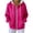 D01-Hot Pink, variant on Zip up Hoodies Fro Women Casual Long Sleeve Jackets Fleece Fall Winter Sweatshirts Solid Color Trimmed Hat with Pockets