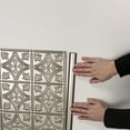 thumbnail image 4 of FASÄDE 47 in. Decorative Vinyl Divider Trim Crosshatch Silver (5 Pack), 4 of 7