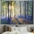 thumbnail image 2 of Nawypu Home Wall Tapestry Art Forest Purple Lavender Pictures Painting, 2 of 6