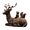 Image colourA, variant on Sitting Deer Figurinechristmas Decorations Resin Laying Elk Reindeer Statue Table Desk Ornament Home Resin Buck  Decor Gift Table Top