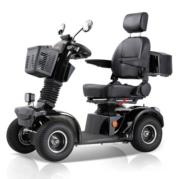 Mobility Scooter Deluxe Scooters Touring, Fully Assembled, Adult Mobility Scooter, Black
