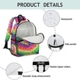 thumbnail image 4 of Colorful Tie Dye Pattern Backpack for School,Cute School Bag,Schoolbag with Adjustable Shoulder Straps & Padded Back,15.25"x11.5"x5.25", 4 of 5
