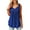 Blue, variant on JYLFC Sleeveless T-Shirts for Women Henley V-Neck Summer Tank Top, Black XL