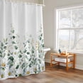 thumbnail image 4 of Eucalyptus Leaf Daisy Shower Curtain, Farmhouses Watercolor Plants Waterproof Shower Curtain Set with 12 Hooks Lightweight Bath Curtains Fabric Bathroom Decor 72x78 Inches, 4 of 9