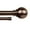 Plated Oil Rubbed Bronze, variant on Lumino 1" and 5/8" Plated Brushed Nickel Classic Ball Adjustable Double Curtain Rod Set, 42"-120"