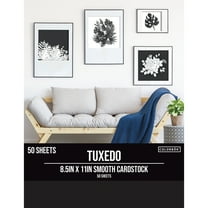 Colorbok Solid Tuxedo Black Smith Cardstock Pad, 8.5"x11", 121 lb./180 GSM, 50 Sheets