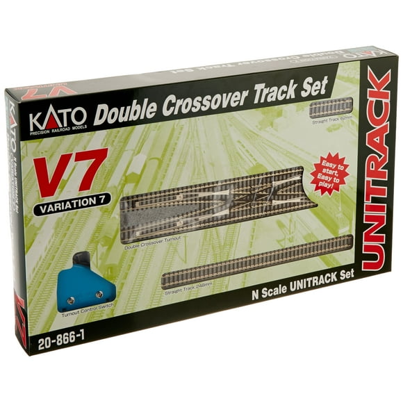 Kato USA Model Train Products V7 UNITRACK Double Crossover Track Set
