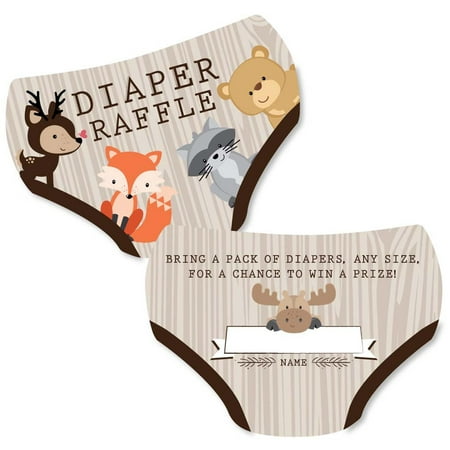 Big Dot of Happiness Woodland Creatures - Diaper Shaped Raffle Ticket Inserts - Baby Shower Activities - Diaper Raffle Game - Set of 24 price history on PriceWatchPro
