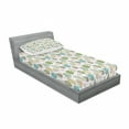thumbnail image 3 of Ambesonne Floral Fitted Sheet & Pillow Sham Set, Doodle Dandelions Boho, Full, Multicolor, 3 of 3