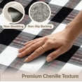 thumbnail image 6 of ODIKA 3'x5' Washable Accent Rug Under Doormat Plaid Checkerboard Farmhouse Striped Border Layering for Bedside, Nursery Room, Pet Friendly & Non-Shedding, 6 of 7