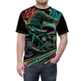 thumbnail image 5 of 1970's Retro Neon Lights Classic Motorcycle T-Shirt (S-3XL), 5 of 7