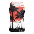 thumbnail image 4 of Caqnni Men Workout Tank Top Gym Bodybuilding Sleeveless Muscle Tee Shirt for Running Athletic Gym Sports Training, Moisture Wicking XXL,Orange, 4 of 5
