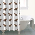 thumbnail image 4 of White Hyena Pattern Shower Curtain 36"x72" ,Bathroom Decorative Shower Curtains Set with 12 Hooks,Modern Waterproof Washable Shower Curtain, 4 of 6