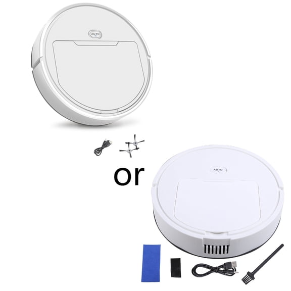 Robot Vacuum Cleaner Strong Suction, Long Battery Life, Quiet Slim, for Ideal for Pet Hair, Carpets, Hard Floors Black W