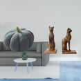 thumbnail image 2 of Almohadas de calabaza de Halloween Estatua de gato Sujetalibros Figura de mesa Escultura suave Estantes de sujetalibros Material de resina Adecuado pa, 2 of 8