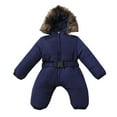 thumbnail image 2 of Infant Baby Boys Girls Winter Snowsuit Romper Hoodied Outwear Toddler Jumpsuit Warm Coat Jacket, 2 of 3