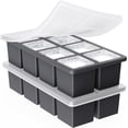 thumbnail image 1 of Cubetera de hielo grande cubos cuadrados 2 pulgadas silicona para whisky cócteles, 1 of 6