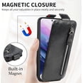 thumbnail image 3 of Zipper Wallet Case for Samsung Galaxy S22 5G, PU Leather [Card Holder Slot Handbag] with Adjustable Kickstand Flip Phone Cover for Samsung Galaxy S22 5G SDLL Black, 3 of 14