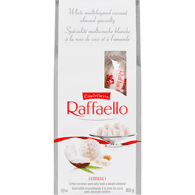CONFETTERIA RAFFAELLO Coconut Almond Specialty Bag, 8 Individually Wrapped Chocolates per Bag, 80g