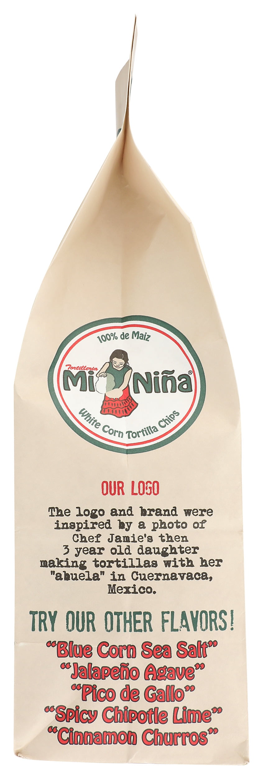 Pack of 9, Mi Nina Organic Sea Salt White Corn Tortilla Chips, 12 oz