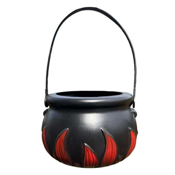 Cubo de dulces de Halloween, soporte para dulces negros, maceta para adornos de mesa (pintura sin tapa)