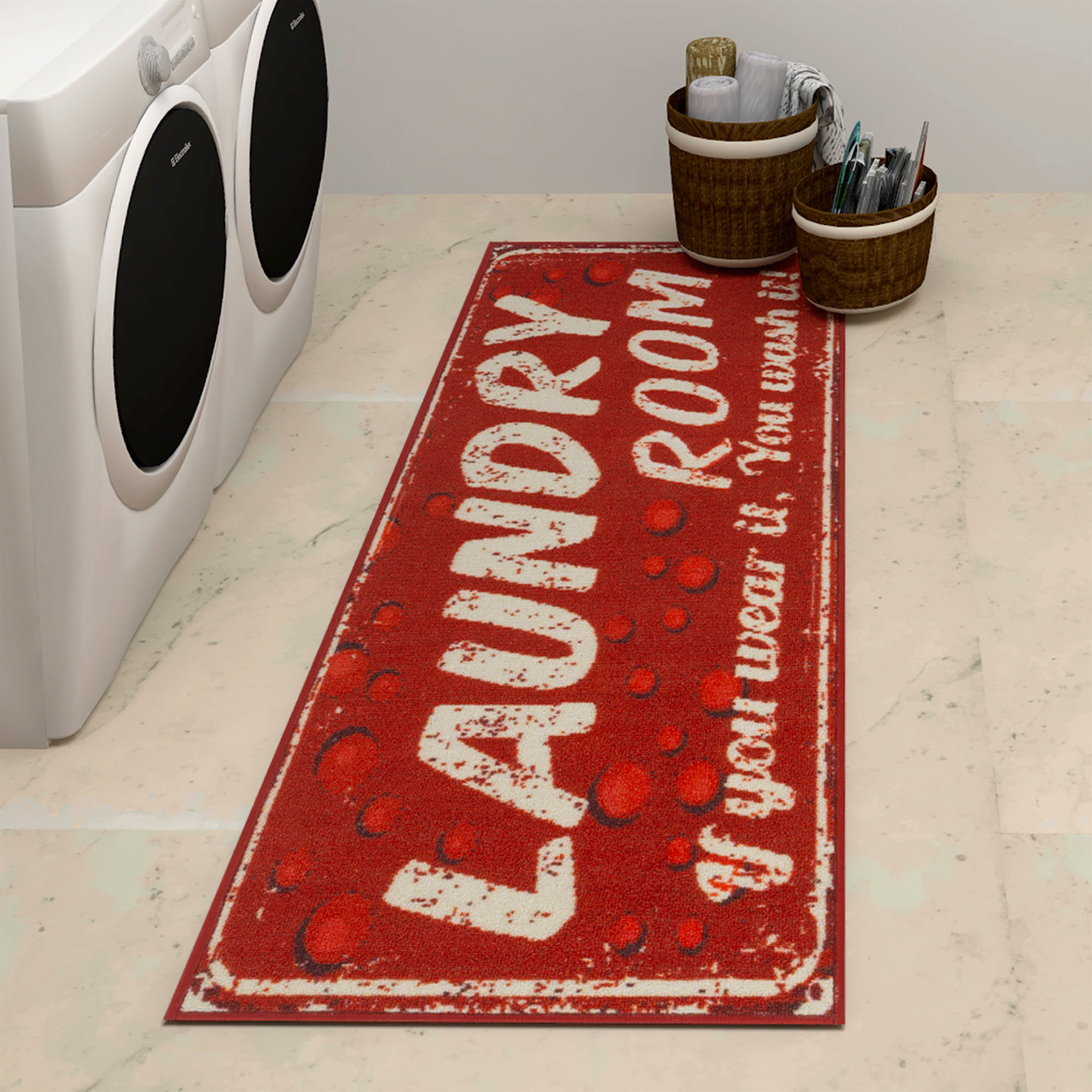 Multicolor 20"X59" Durable Stain Resistant Ottomanson Laundry Mat Runner Rug 