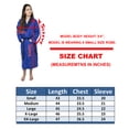 thumbnail image 7 of Women’s 100% Terry Cotton Bathrobe Toweling Gown Robe Two Tone, 7 of 7