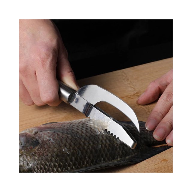 Balanzas para raspar de acero inoxidable, cuchillo para cepillar el vientre, herramientas para matar peces en el hogar, tripas de cocina, cuchillos para quitar intestinos de pescado TUNC Sencillez